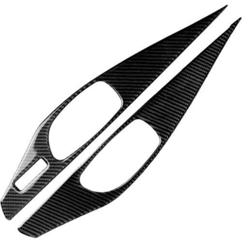 2pcs Car Handle Panel Sticker Door Switch Knob Panel Sticker Cover For Infiniti Q60 Left-Hand Drive Car Interior Accessories