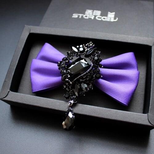 New Free Shipping fashion casual Mens man male High grade diamond shirt collar wedding bow tie Headdress female groom groomsman