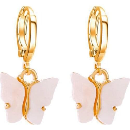 New Earrings Fashion Jewelry Color Acrylic Butterfly Earrings Sweet Statement Earrings Oorbellen Earrings For Women Wholesale