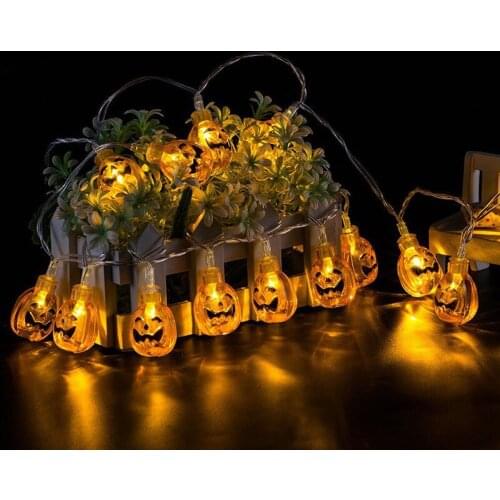 Halloween Hanging 10 LED String Lights Pumpkin/Ghost/Eyeball/Skull Lanterns Lamp For Home Outdoor Party LED Lights Decoration