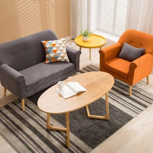 Double-decked Solid Wood Balcony Leisure Simple Coffee Table Side Table Round Small Table Nordic Tea Table