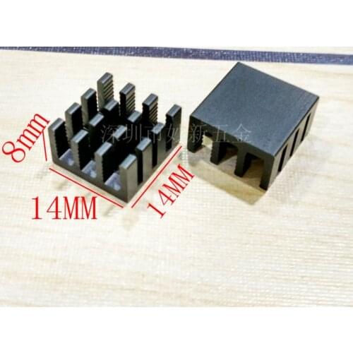 10PCS Cooling Fin Radiator Aluminum Heatsink for IC,Electronic Components,Module 14*14*8MM heatsink black anodic oxide Radiator