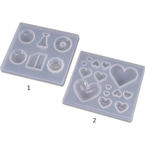 UV Resin Crafts Making DIY Crystal Epoxy Mold Candy Heart-shaped Patch Decoration Silicone Molds