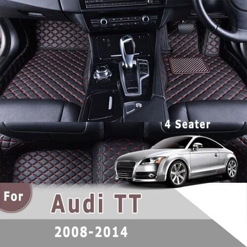 RHD Custom Car Floor Mats For Audi TT 2014 2013 2012 2011 2010 2009 2008 (4 Seater) Interiors Accessories Styling Car Carpets