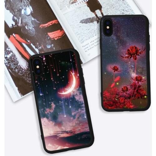 Luxury Phone Case For iPhone XR 7 8 Plus 6 6S Plus X XS MAX 5 Plus Floral Universe Soft Silicone Phone Cover For iPhone 8 7 Plus