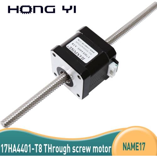 NEMA17 42 through-type stepper motor 17HA4401-T8*14 1.7A 40N.CM 100MM lead screw stepper motor For 3D CNC milling machine
