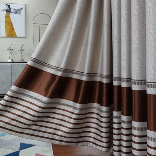 Modern Double-sided Jacquard Blackout Curtains Thick Luxury Curtains for Living Room Bedroom Cheap Price European Curtains