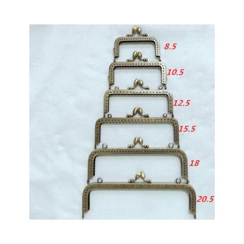 Vintage bronze color metal women purse frame water drop buckle design female DIY bag hardware clasp 5pcs/lot