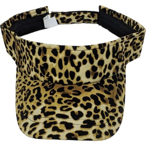 Daily Cap Fashion Summer Visor Hat Leopard Print Women Visor Cap Sun Protection for Ladies