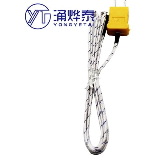 YYT 1PCS Surface thermocouple K-type probe exposed body sensor high temperature measurement line 1M