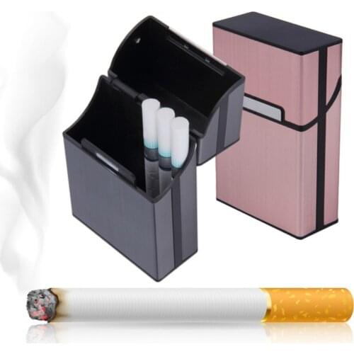 1pc New Tobacco Holder Pocket Box Storage Container 20 Cigar Cigarette Case Lighter Aluminum Metal Best Friend Magnetic Buckle