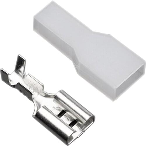 100sets 6.3 Inserting spring end hard cover button switch copper terminal