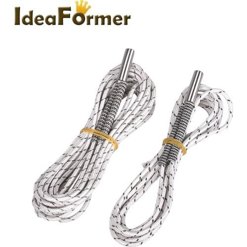 12V/24V 50W 6*20mm Ceramic Cartridge Heater white heating tube with 100cm/200cm Reprap&Mendel For V6 wire for 3D printer Parts