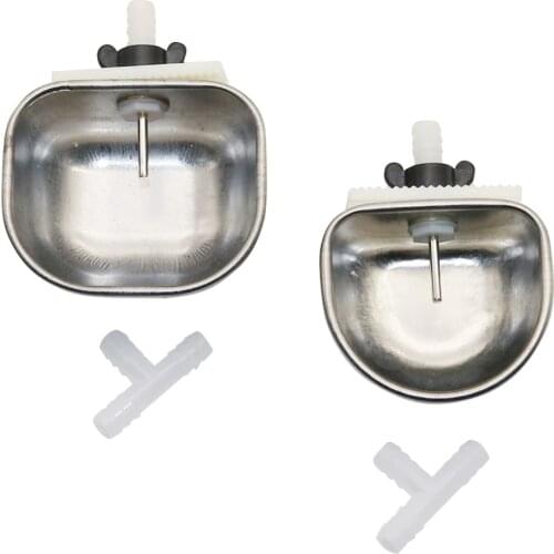 2 Pcs Rabbits Drinking Fountains Rex Rabbit Long Hair Rabbit Fox Mink Stainless Steel Automatic Water Box Livestock Breeding