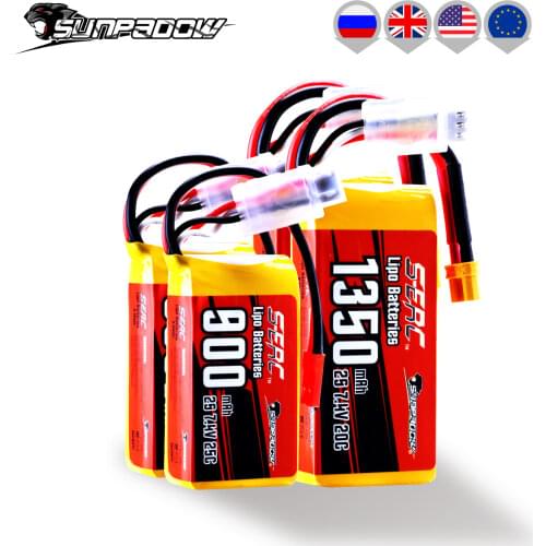 2packs SUNPADOW 2S 7.4V Lipo Battery 900mAh 1350mAh 20C 25C Soft Pack with JST XT30 Plug for RC Airplane Quadcopter Helicopter