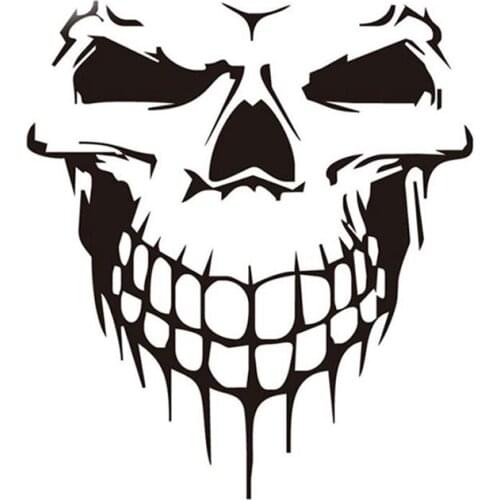 2021 Horror Car Sticker Waterproof Cover Scratch Skull Shape Engine Cover Decorative Paper Car Cover Sticker is suitable for all