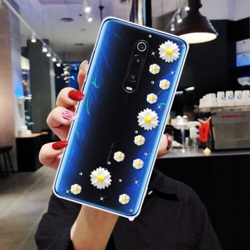 3D Rhinestone Case For Xiaomi Redmi K20 Pro Cases Soft Shiny TPU Back Cover Xiaomi Mi 9T Pro 9 T Bumper Protective Back Cover