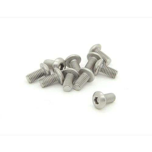 50pcs/lot M2 M2.5 M3 M4 M5 M6 ISO7380 Pure Titanium hexagon socket round / button head screw Ti screws GR2