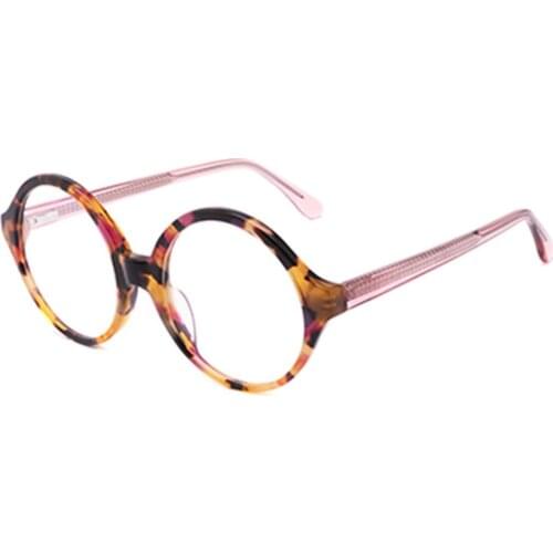 80142 Acetate Round Retro Glasses Frame Men Women Optical Fashion Computer Eyeglasses