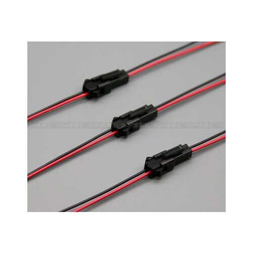 Free shipping Hot 20Pairs 10cm Long JST SM 2Pins Plug Male to Female Wire Connector