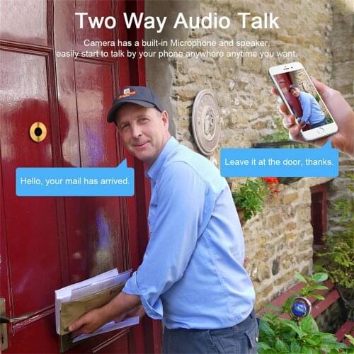 Whosale&DropShip 180 Degree Wide Angle IR Night Vision 1080P Wifi Wireless Peephole Door Eye Camera Bullet Mini CCTV Camera P2P