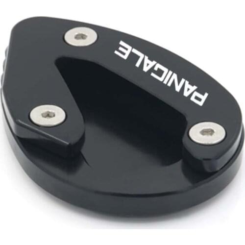 Side Stand Extension Support Pad Plate For DUCATI 899 1199 1299 V2 PANIGALE 1299PANIGALE 899PANIGALE Enlarger Support Plate logo