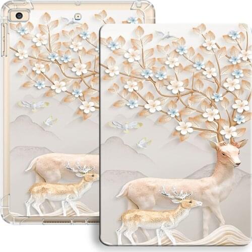 For ipad pro 11 12 9 case 2020 Cute with pen slot for ipad air 3 case Cartoon airbag anti-fall for ipad mini case