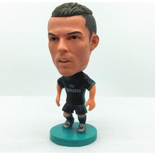 Soccerwe 2.55" Height Soccer Star Dolls RM# 7# Ronaldo Figures 2018 Black Kit Toy Collections Gift