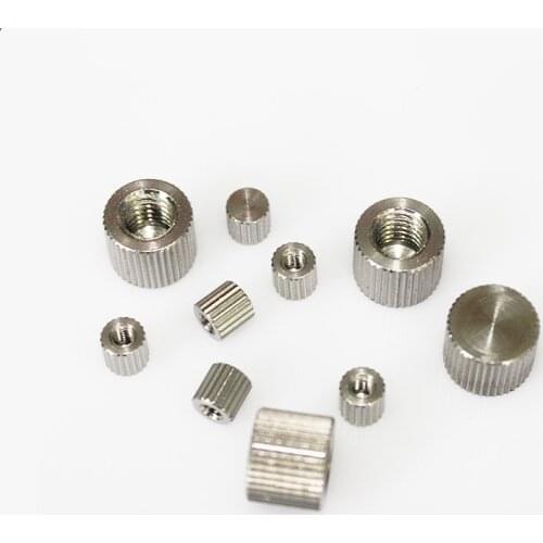 20pcs Knurled Nut M2 M2.5 M3 M4 M5 M6 Stainless Steel Knurled round cylinder blind end hand thumb Nut