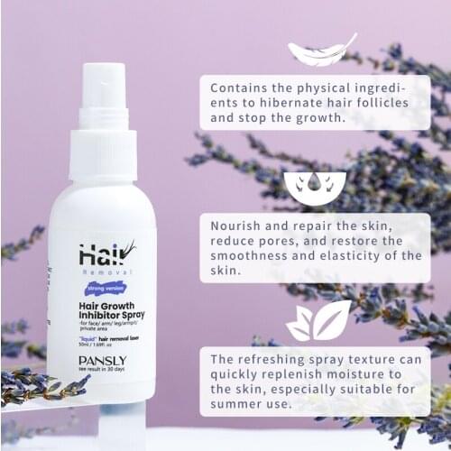 Lavender Inhibitor Cream Permanent Hair Growth Inhibitor Spray Repair Essence Facial Hair Removal Agent After Hair Removal