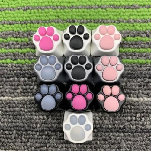 Personality Soft Feel ABS Silicone Kitty Paw Artisan Cat Paws Pad Mechanical Keyboard KeyCaps for Cherry MX Switches