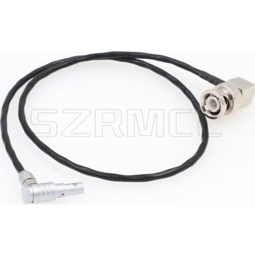 Time Code Input Cable for Red Epic Scarlet DSMC2 Camera Right Angle 00B 4 Pin Male to BNC Male