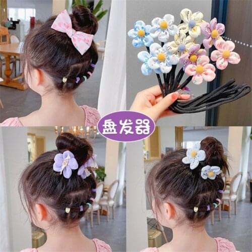 Beauty Bow Magic Hair Buns Stylish Flower Twist Ring Former Shaper Donut Maker Clip Hair Curler Accessory