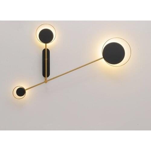 Postmodern Loft Creative Rotatable Arms Led Wall Lamp Retro Light Luxury Bedroom Living Room Stairs Decor Wall Lighting Sconce