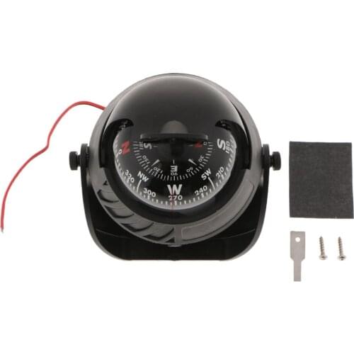 Sea Marine Car Dashboard Mount Navigation Compass Ball For Camping Hiking