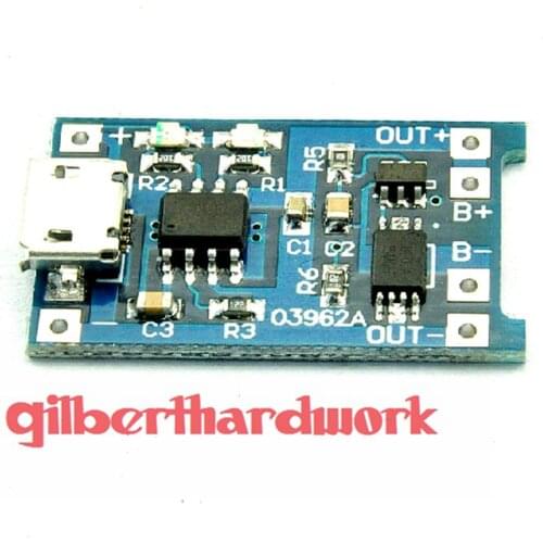 Micro USB 5V 1A Lithium Battery Charger Module Charging Board Protection Dual Functions 1A Li-ion Usb Interface