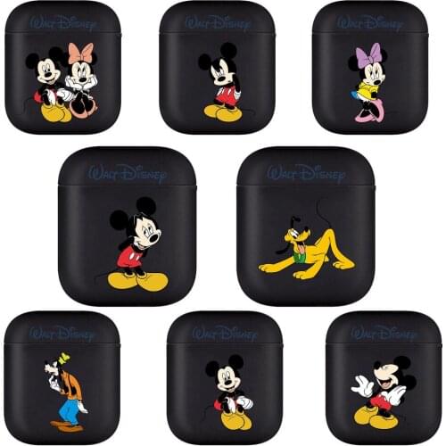 Disney Character Mickey Minnie Mouse Goofy Dog Soft Silicone Cases For Apple Airpods 1/2 Protective Bluetooth Wireless Earphone