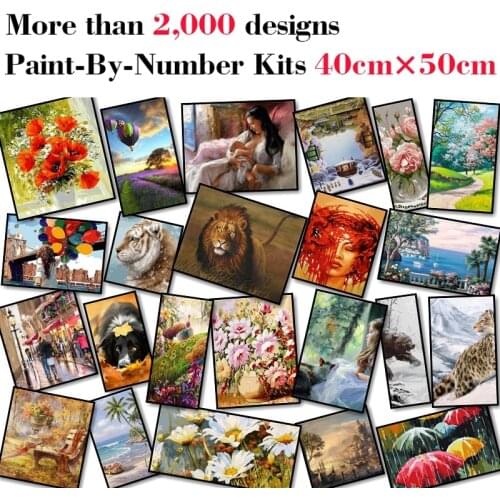 Mileelife Paintting By Numbers for Kids Adults DIY Beginner Oil Painting Kit Home Decoration