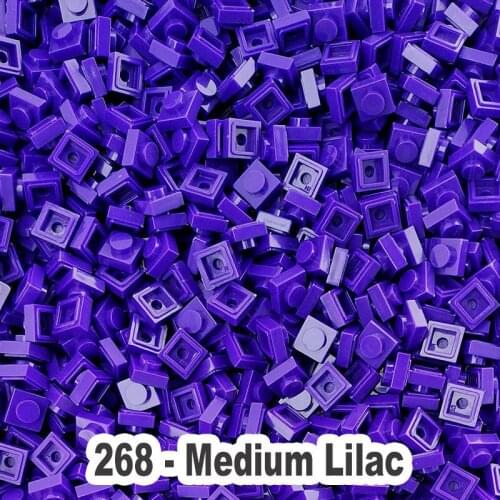 No.268 Medium Lilac Educational Construction Adult Toy Plastic Small Building Brick Accessories 1X1 Plate Blocks Pixel Art