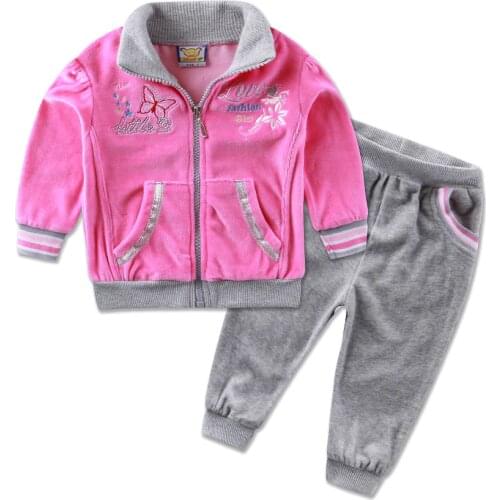 2021 new style Childrens clothing casual sports set baby girls winter clothes 2pcs long sleeve fashion infant kids pants