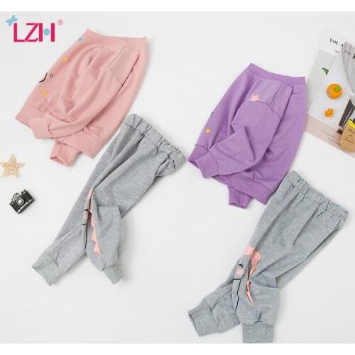 LZH 2021 Newborn Baby Girls Clothes Casual Tracksuit For Childrens Suit Autumn Long Sleeve 2Pcs Set For Babies Costume 1-5 Year