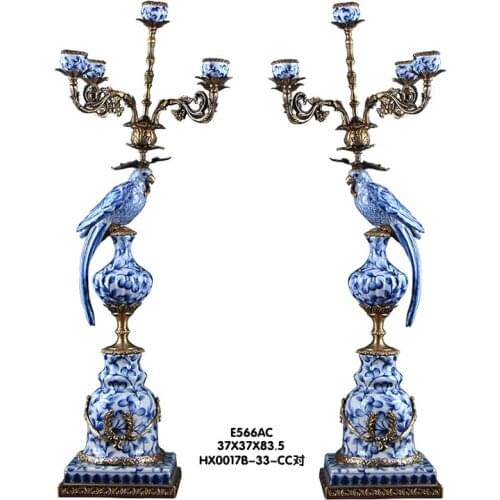 Wholesale home decor bronze bird candleholder bronze candlestick from china