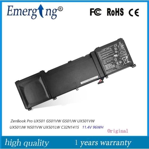11.4V 96Wh Original Laptop Battery C32N1415 For ASUS ZenBook Pro UX501 G501VW G501JW UX501VW UX501JW N501VW UX501LW