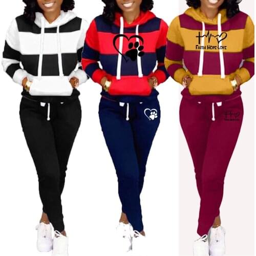 Autumn Women Tracksuit 2 Piece Set Hoodies+Pants Sportwear Woman Sports Suit Female Hooded Hoodies Outfits