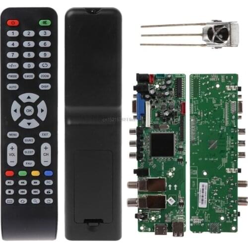 DVB-S2 DVB-T2 DVB-C Digital Signal ATV Maple Driver LCD Remote Control Board Launcher Universal Dual USB Media QT526C V1.1 T. S5