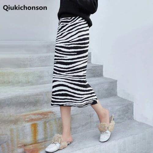 Qiukichonson Slit Pencil Skirts