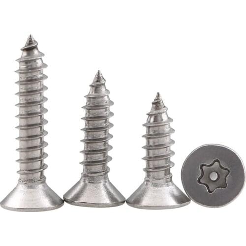 Security tapping screw M2.9 M3.5 M3.9 M4.8 stainless steel 304 Torx Flat Head Tamper Proof Security self tapping screw screws
