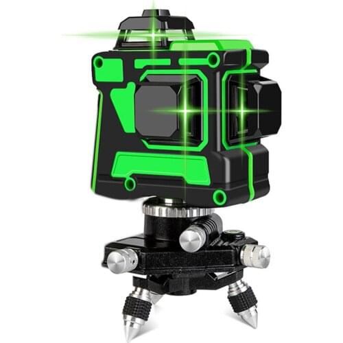 Onnfang Self-Leveling Laser Level 12 Lines 3D 360 Degre Horizontal And Vertical Cross Lines Green Laser Line Measuring Tools