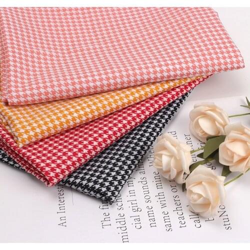 Houndstooth Pattern Chiffon Fabric By The Meter For Skirt Upper Clothes Handmade Diy Dress Making Home Textile Supplies 45*150cm