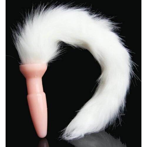 47cm Wild Fox Tail Silicone Butt Plug stripper unisex Backyard Stimulating Cat Lady Anal Tails Sex Toys for Women men Adult Game